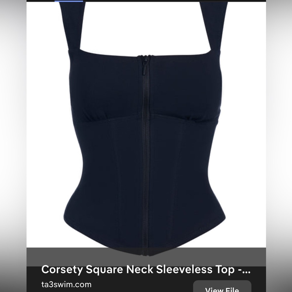 TA3 black Corsety Top sleeveless